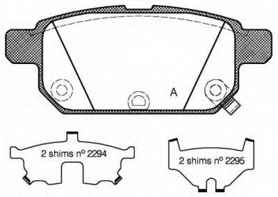 OPEN PARTS bpa147102 -  Комплект тормозных колодок, дисковый тормоз